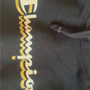 Champion Men's Sweater in Black with Gold Logo